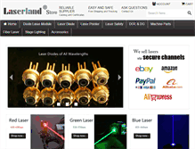 Tablet Screenshot of laserlands.net